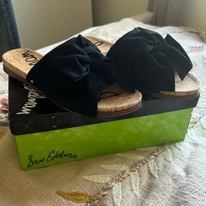 Sam Edelman Henna, black suede slide. Size 10.